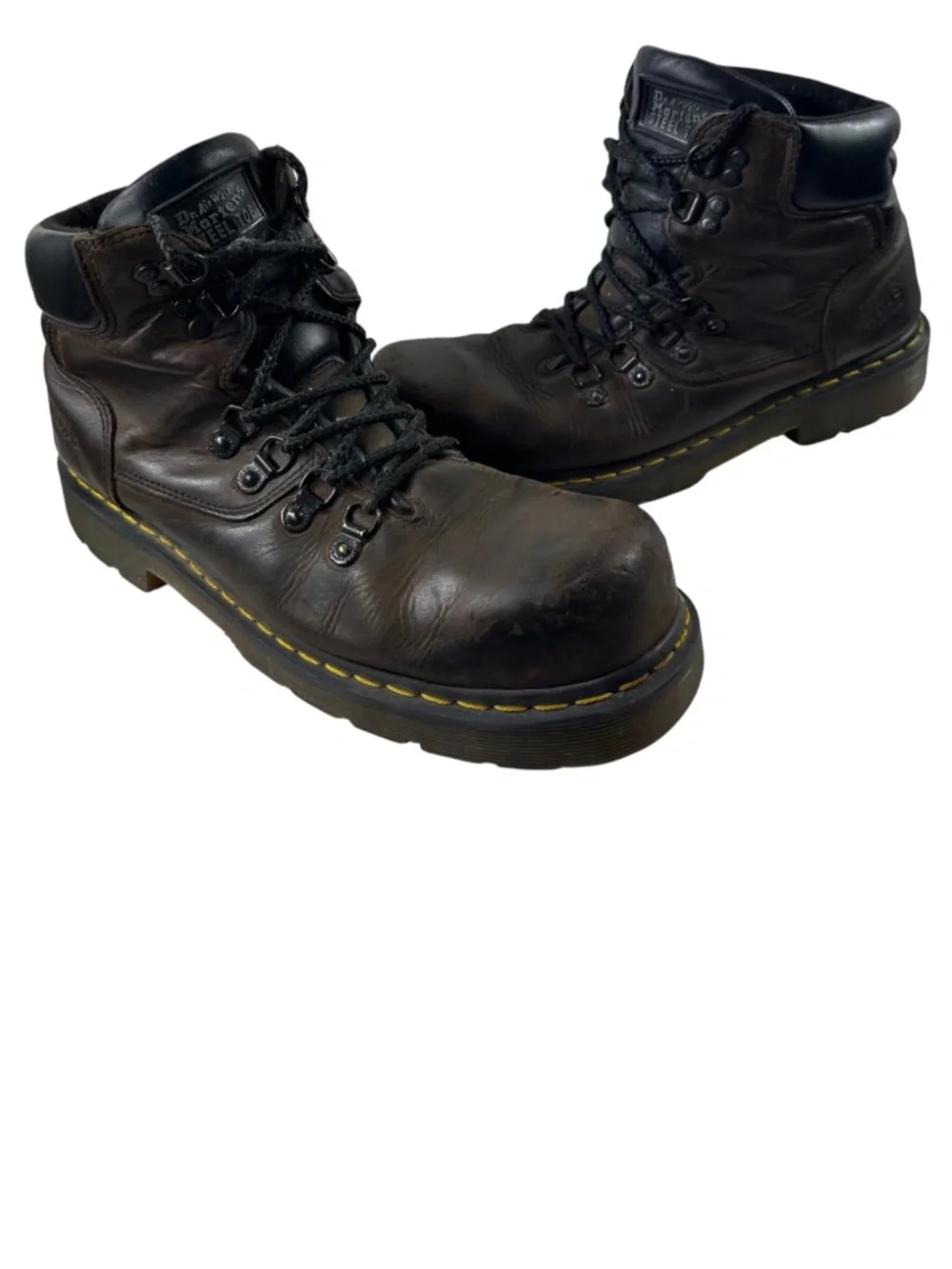 Dr. Martens Steel Toe Work Boots Mens Sz 11 Leather Brown Industrial Safety 8836